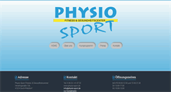 Desktop Screenshot of physio-sport.de